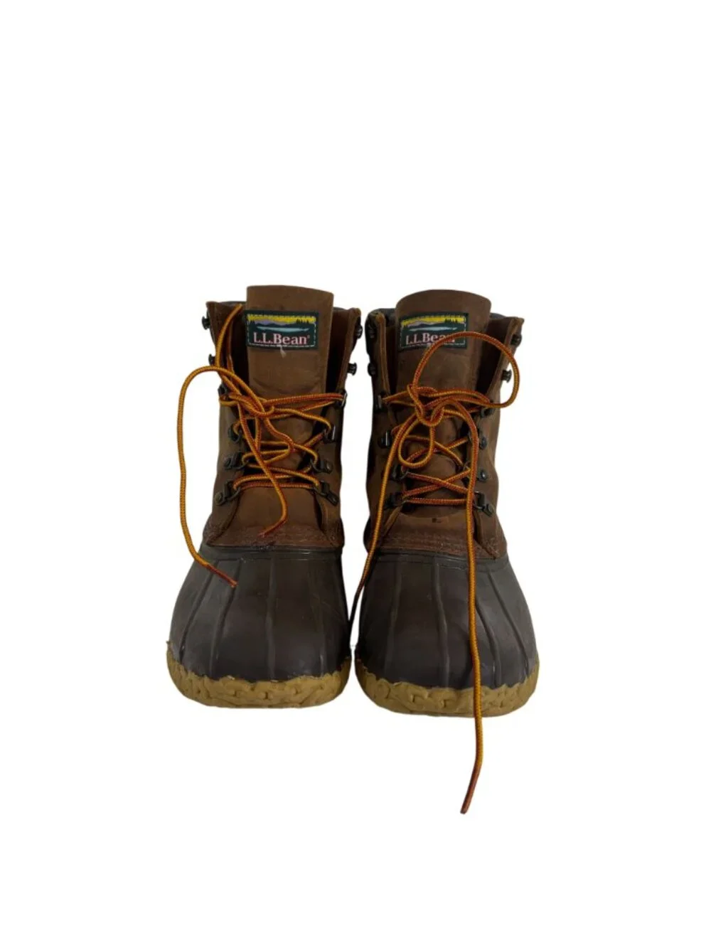 LL Bean Duck Boots Mens Size 8 M Leather Gore Tex Waterproof 8 Inch Insulated